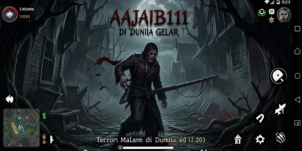 Tangkapan layar gameplay AJAIB11 dengan suasana Horror yang mencekam.