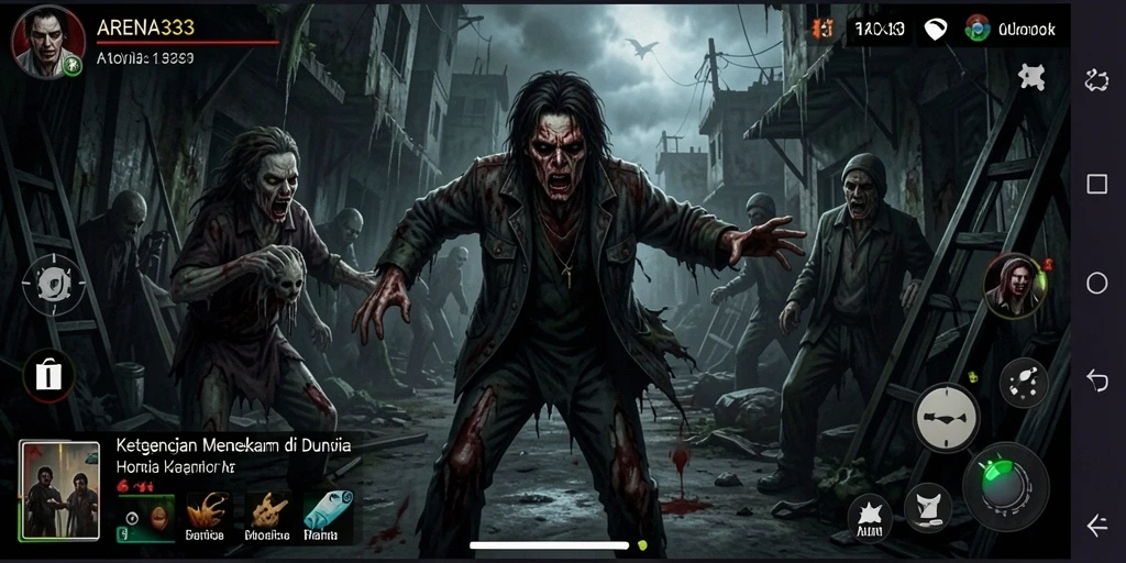 Screenshot menunjukkan karakter berlari dari makhluk horor.