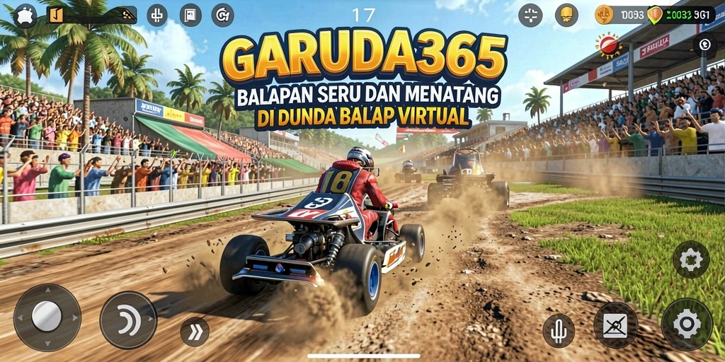 Screenshot utama GARUDA365 menampilkan balapan seru dengan grafik luar biasa.