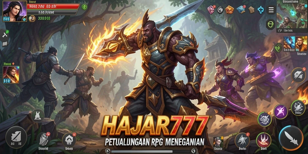 Tampilan gameplay penuh aksi di HAJAR777 yang menegangkan.