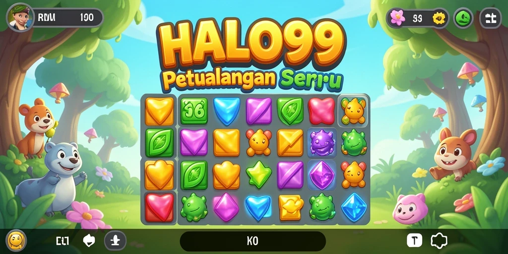 Tangkapan layar gameplay HALO99 yang penuh warna dan menarik.