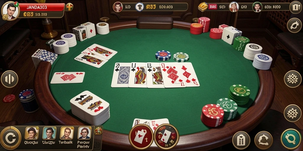 Tampilan gameplay seru dalam JANDA303 yang penuh strategi QiuQiu.