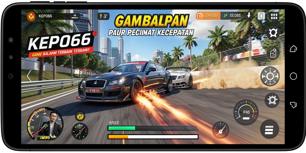 Gameplay balapan menarik dan seru di KEPO66.