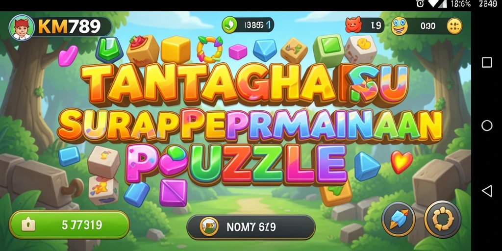 Tampilan gameplay seru dari KM789 dalam menyelesaikan teka-teki.