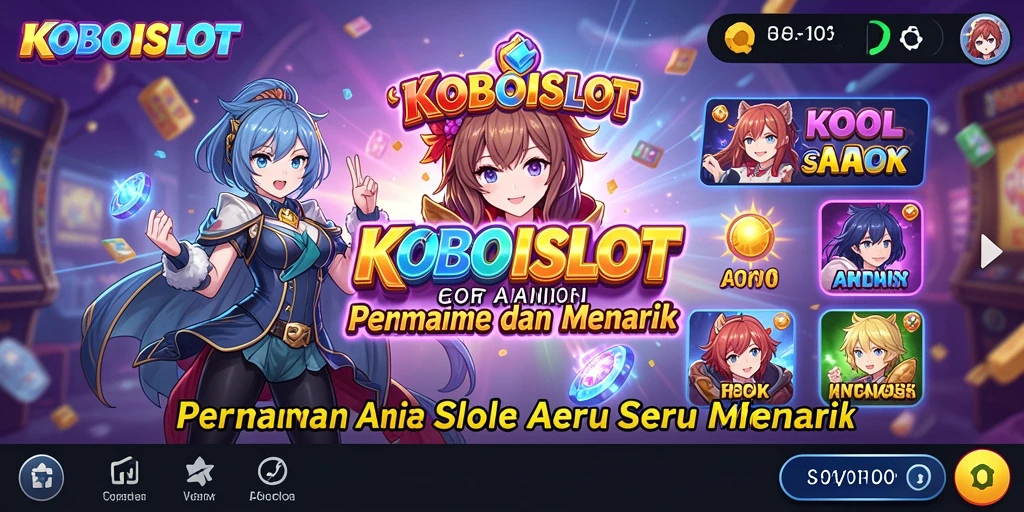 Tampilan gameplay KOBOISLOT yang penuh warna dan menarik.
