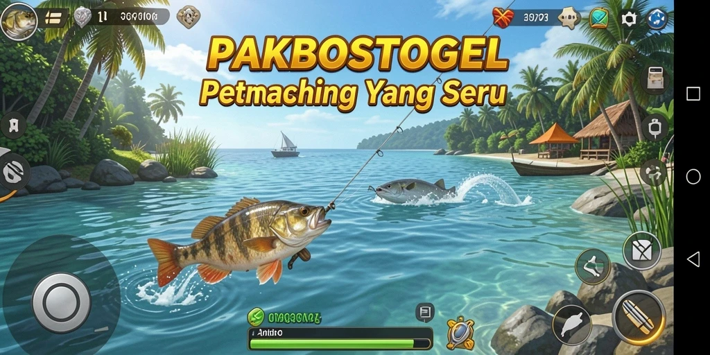 Tangkapan ikan berwarna-warni dalam gameplay PAKBOSTOGEL yang seru.