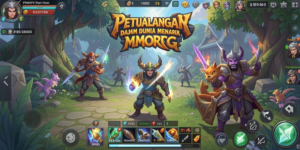 Screenshot PPRRYY menampilkan pertarungan seru dalam dunia MMORPG.
