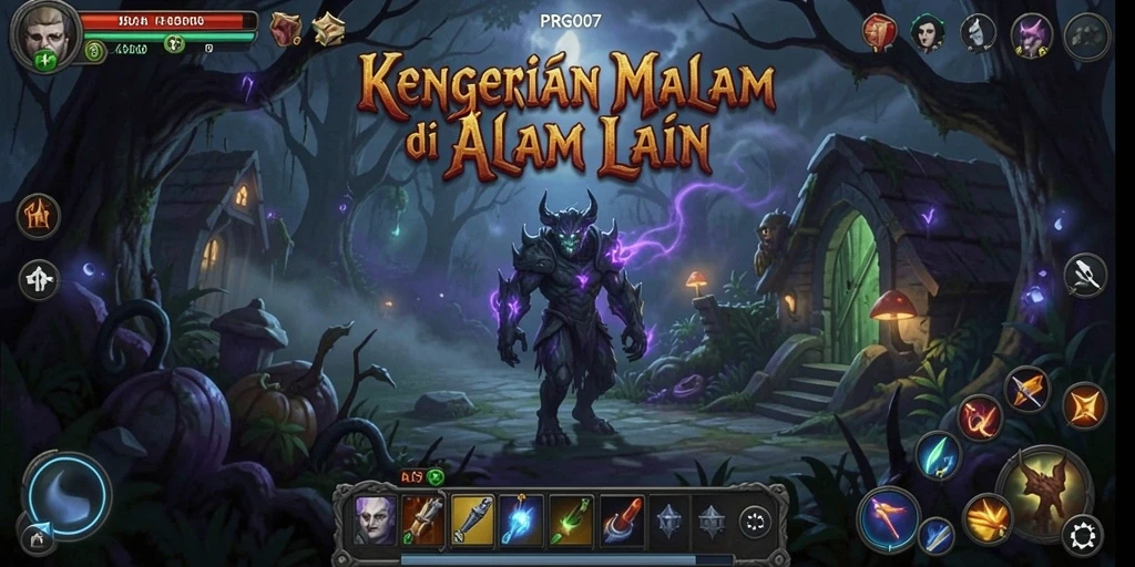 Gameplay menakutkan di malam hari dengan suasana Horror yang mencekam.