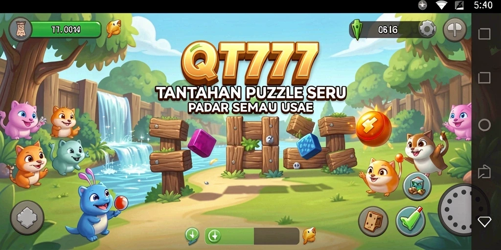 Tampilan gameplay seru QT777 dengan tantangan puzzle menarik.