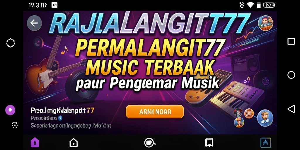 Screenshot RAJALANGIT77 menampilkan gameplay musik yang seru dan interaktif.