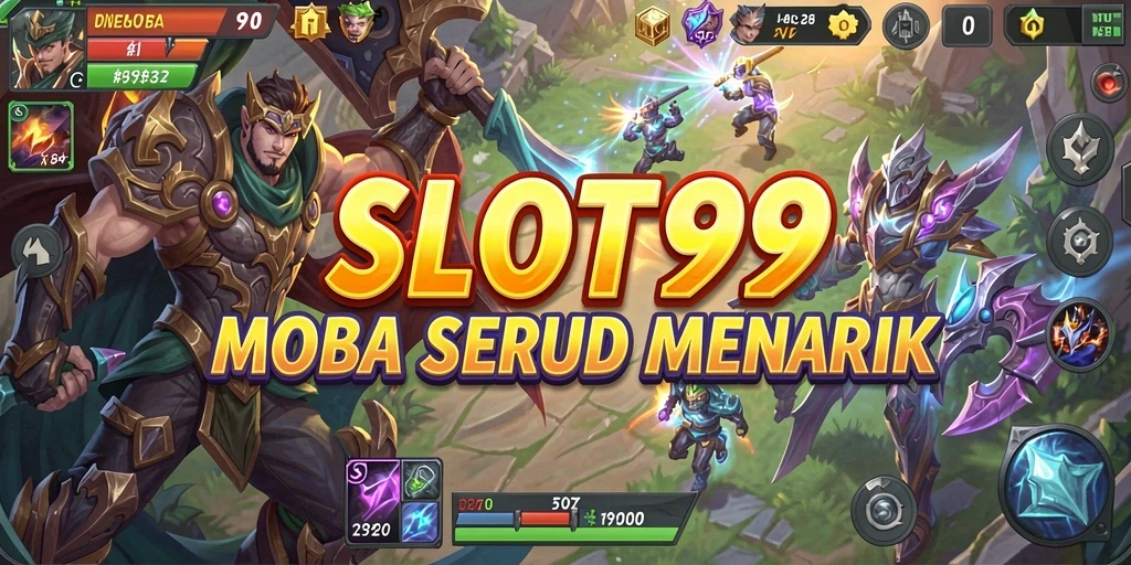 Tangkapan layar utama <strong>SLOT99</strong> menampilkan pertempuran tim yang mendebarkan dan strategi unik.