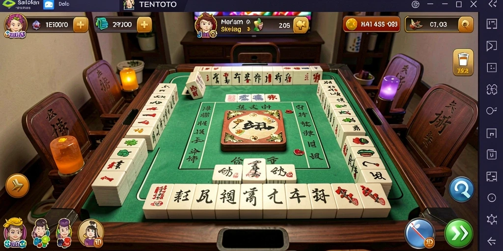 Screenshot gameplay <strong>TENTOTO</strong> menampilkan tantangan seru Mahjong.