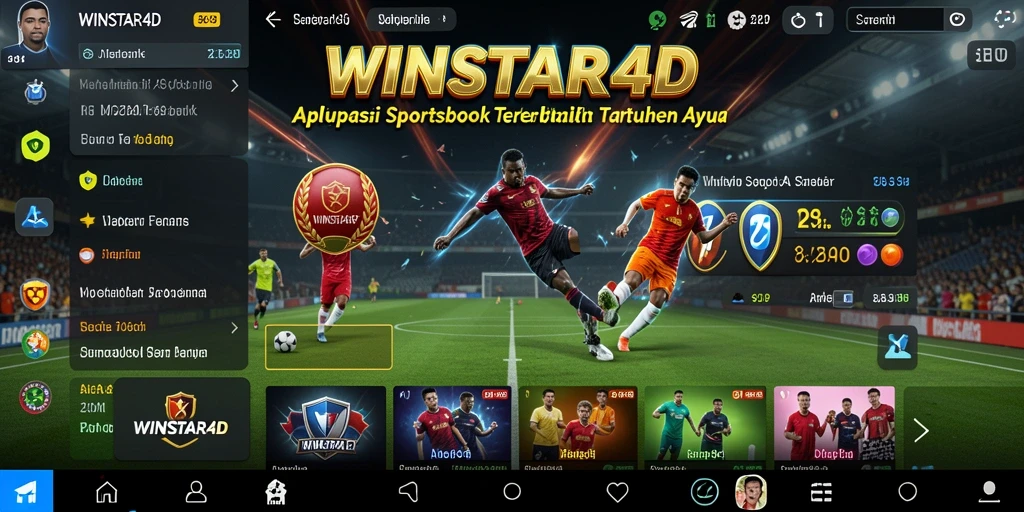 Screenshot utama WINSTAR4D menunjukkan antarmuka taruhan yang interaktif.
